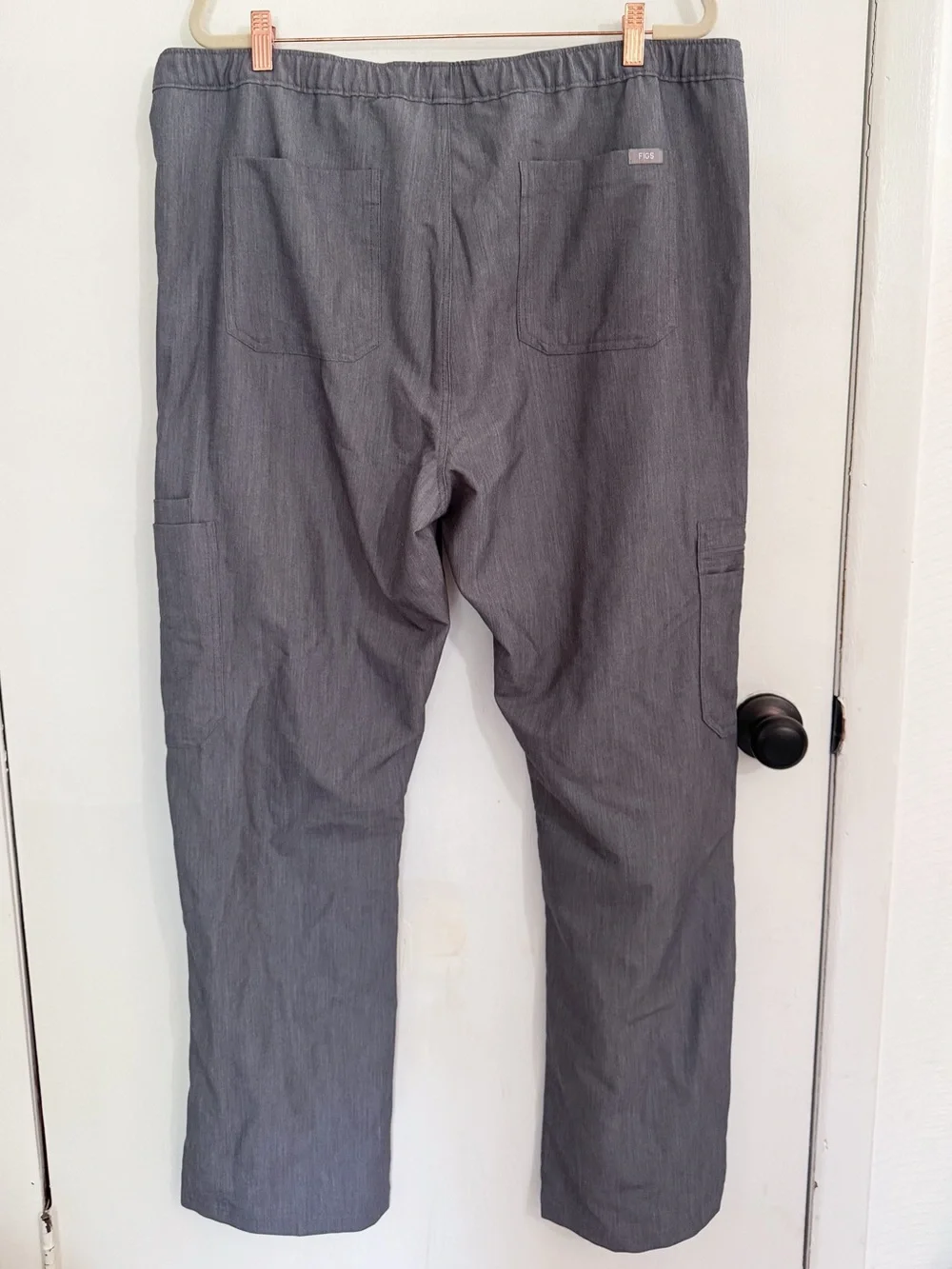 Men's Figs Graphite Gray Drawstring Cairo Cargo Scrub Pants size XXL